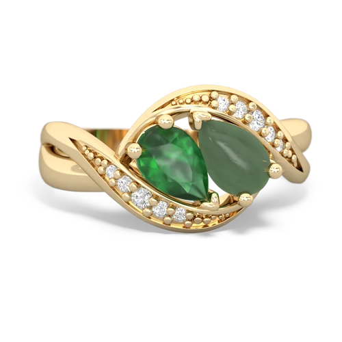 emerald-jade keepsake curls ring