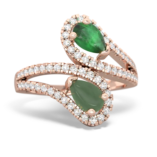 emerald-jade pave swirls ring