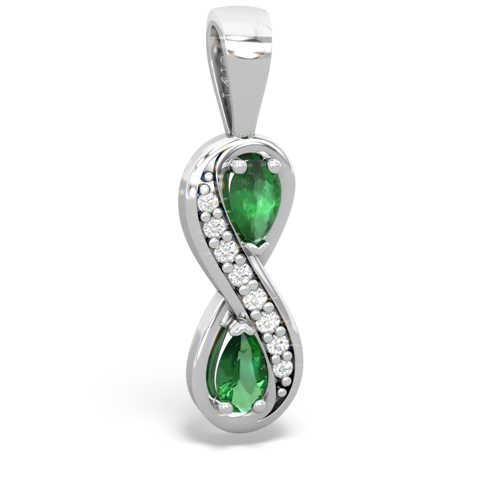 emerald-lab emerald keepsake infinity pendant