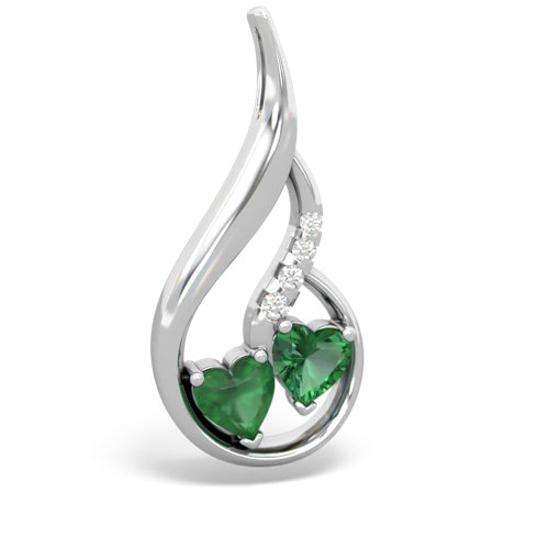 emerald-lab emerald keepsake swirl pendant