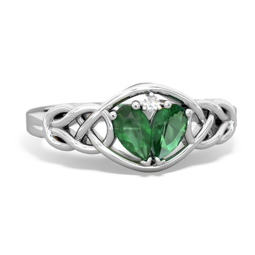 emerald-lab emerald celtic knot ring