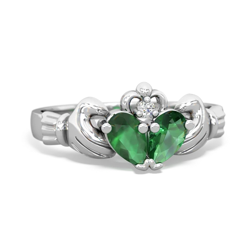 emerald-lab emerald claddagh ring