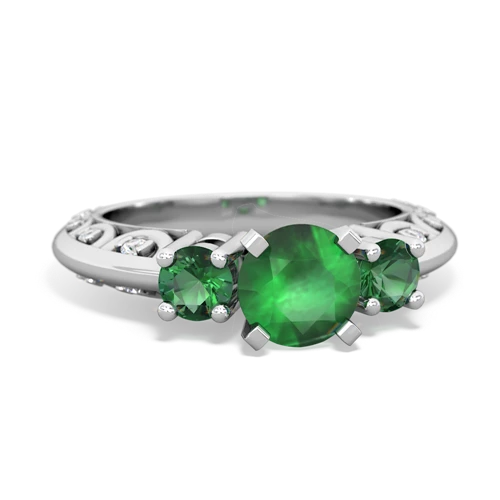 emerald-lab emerald engagement ring