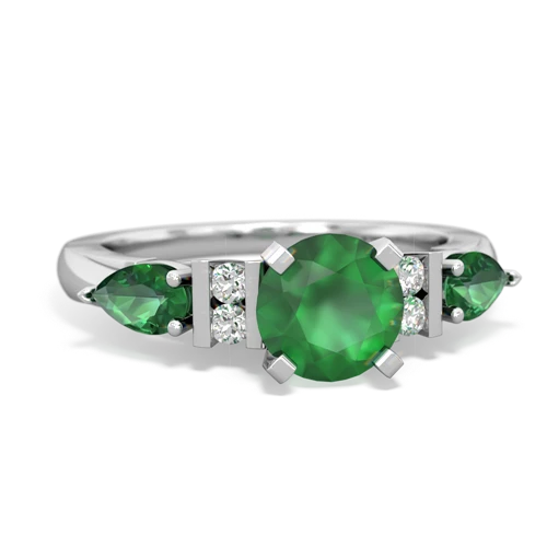 emerald-lab emerald engagement ring