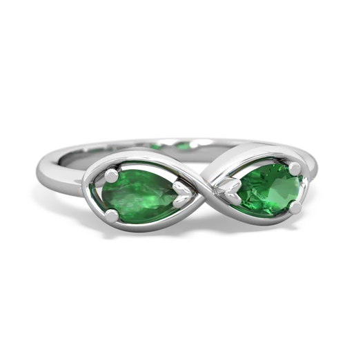 emerald-lab emerald infinity ring