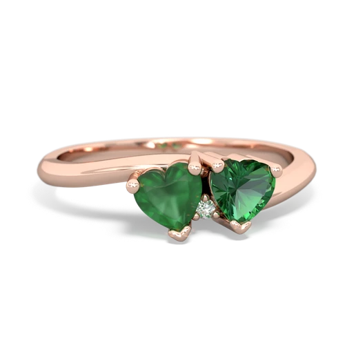 emerald-lab emerald sweethearts promise ring
