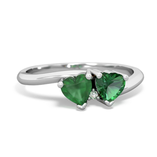 emerald-lab emerald sweethearts promise ring