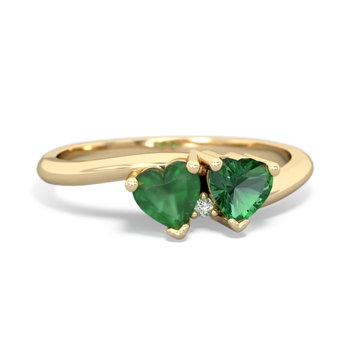 emerald-lab emerald sweethearts promise ring