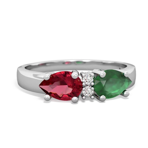 emerald-lab ruby timeless ring