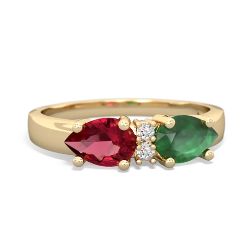 emerald-lab ruby timeless ring