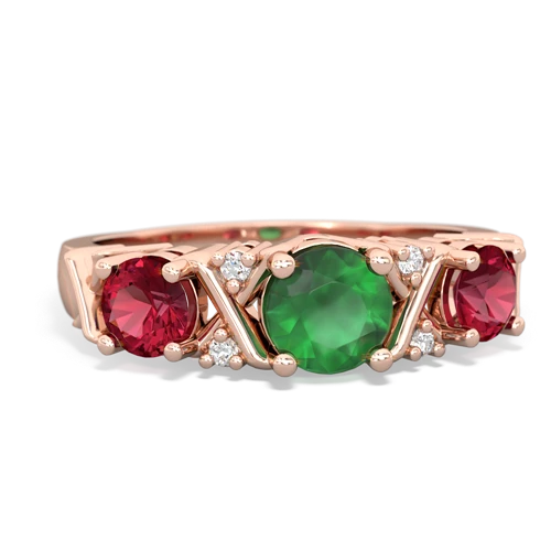 emerald-lab ruby timeless ring