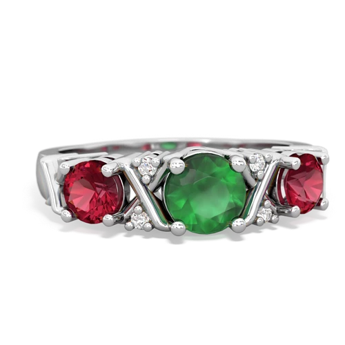 emerald-lab ruby timeless ring