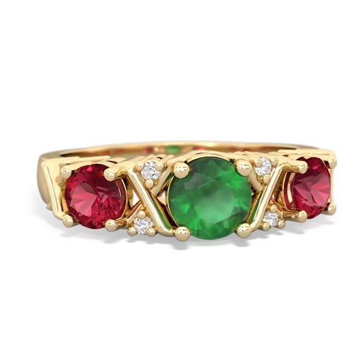 emerald-lab ruby timeless ring