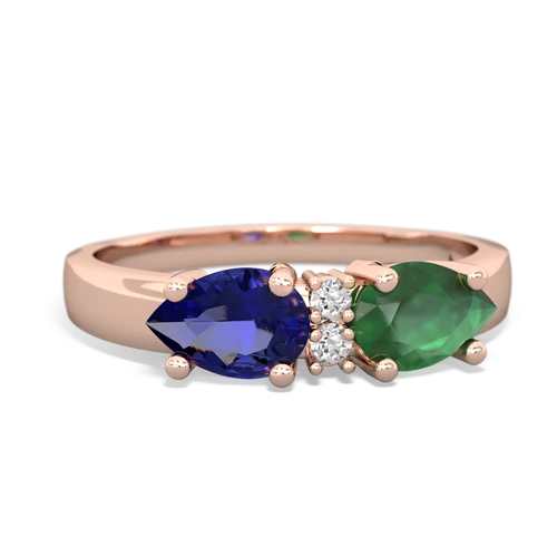 emerald-lab sapphire timeless ring