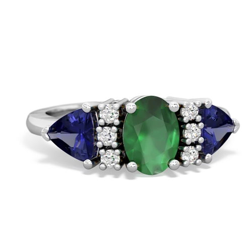 emerald-lab sapphire timeless ring