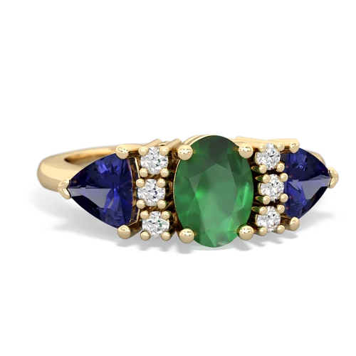 emerald-lab sapphire timeless ring