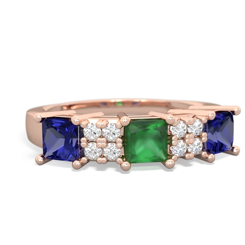 emerald-lab sapphire timeless ring