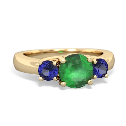 emerald-lab sapphire timeless ring