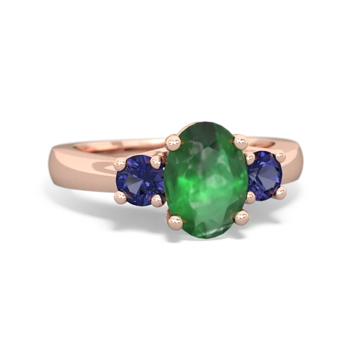 emerald-lab sapphire timeless ring