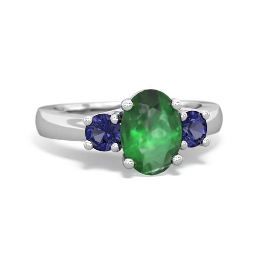 emerald-lab sapphire timeless ring