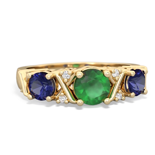 emerald-lab sapphire timeless ring