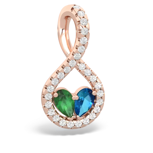 emerald-london topaz pave twist pendant