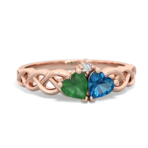 emerald-london topaz celtic braid ring
