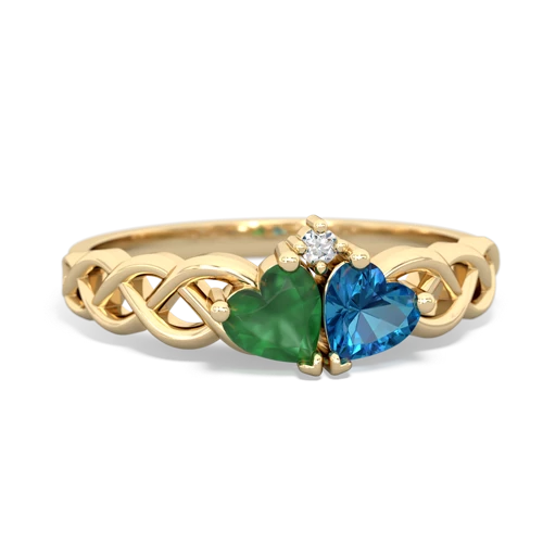 emerald-london topaz celtic braid ring