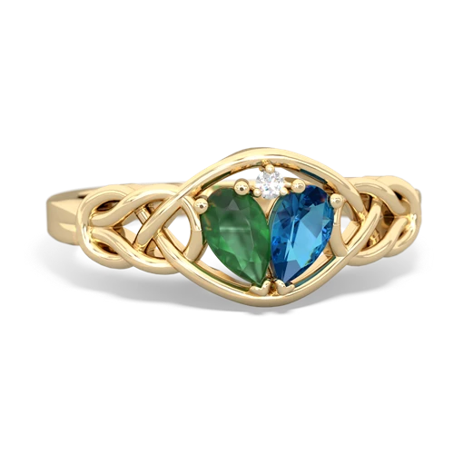 emerald-london topaz celtic knot ring