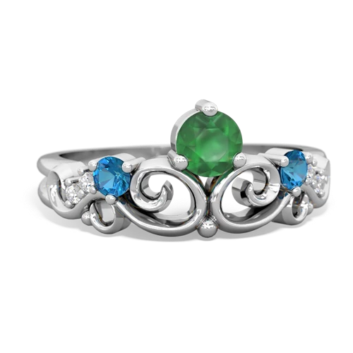 emerald-london topaz crown keepsake ring