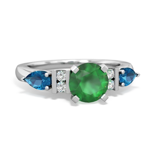 emerald-london topaz engagement ring