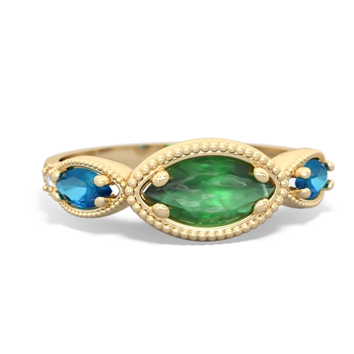 emerald-london topaz milgrain marquise ring