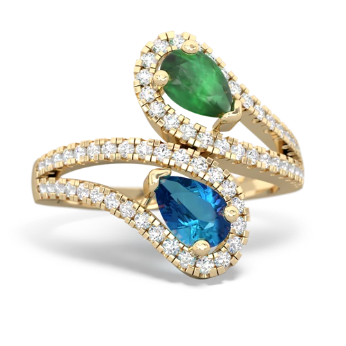 emerald-london topaz pave swirls ring