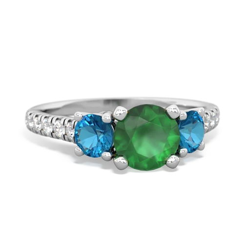 emerald-london topaz trellis pave ring