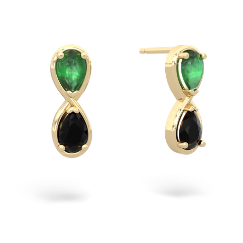 emerald-onyx infinity earrings