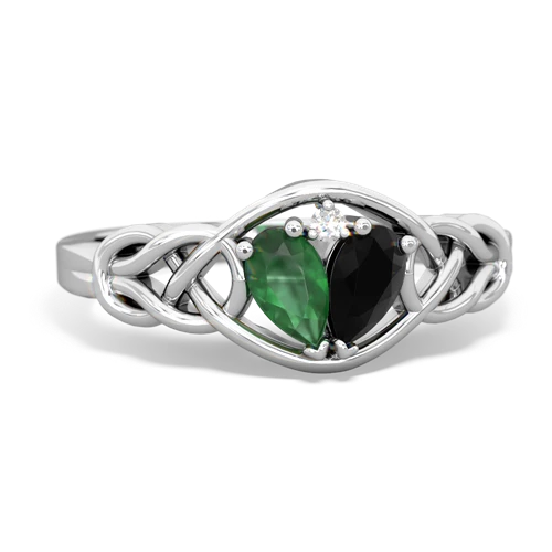 emerald-onyx celtic knot ring