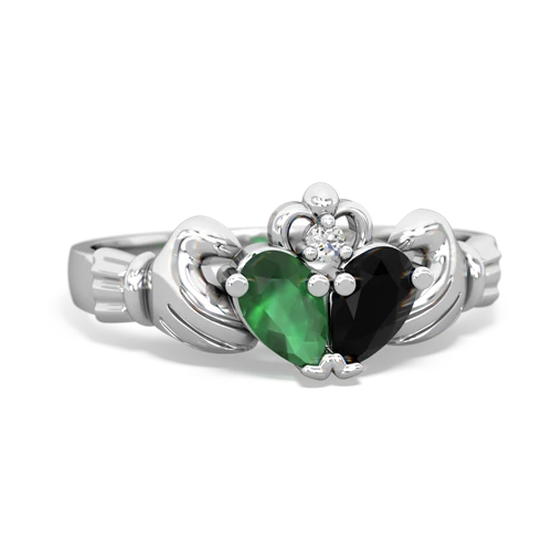 emerald-onyx claddagh ring
