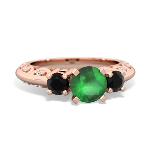 emerald-onyx engagement ring