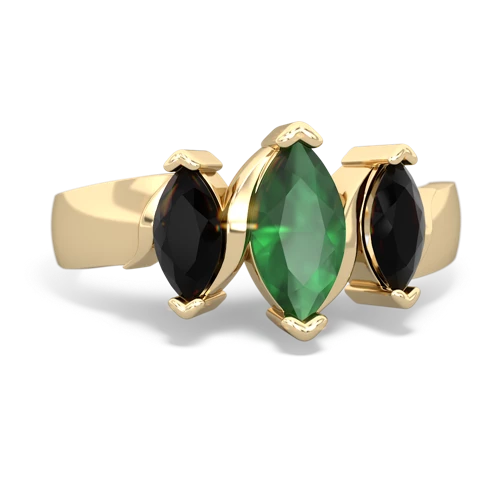 emerald-onyx keepsake ring