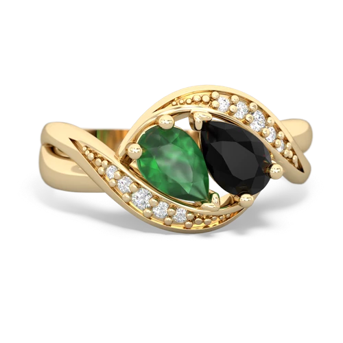 emerald-onyx keepsake curls ring