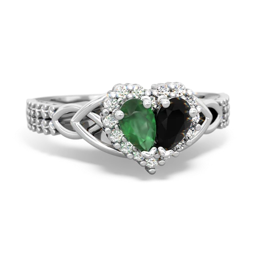 emerald-onyx keepsake engagement ring