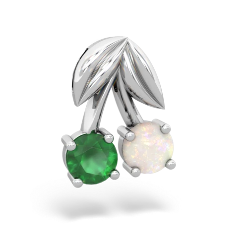 emerald-opal cherries pendant