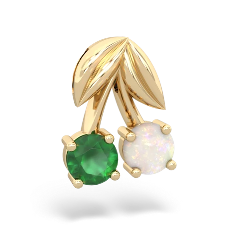 emerald-opal cherries pendant