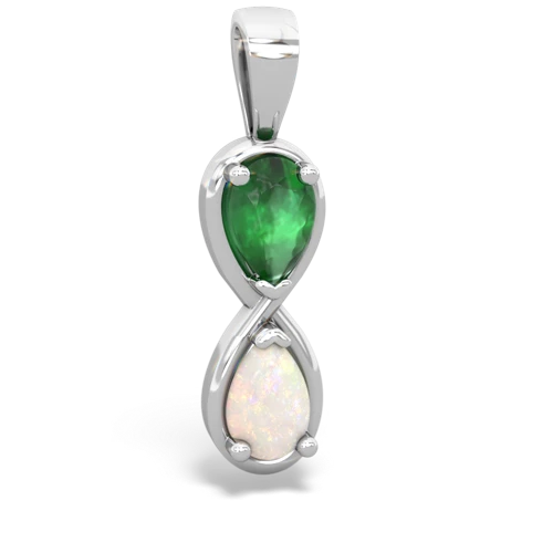 emerald-opal infinity pendant