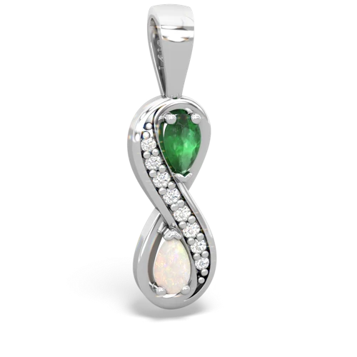emerald-opal keepsake infinity pendant