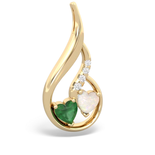 emerald-opal keepsake swirl pendant