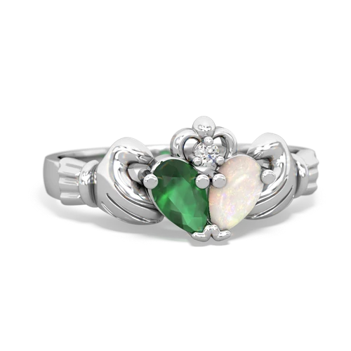 emerald-opal claddagh ring