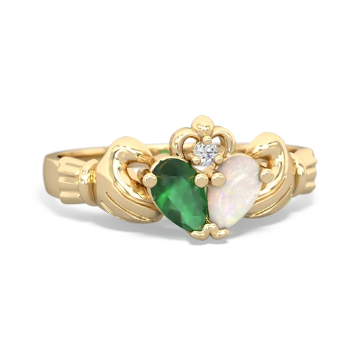 emerald-opal claddagh ring