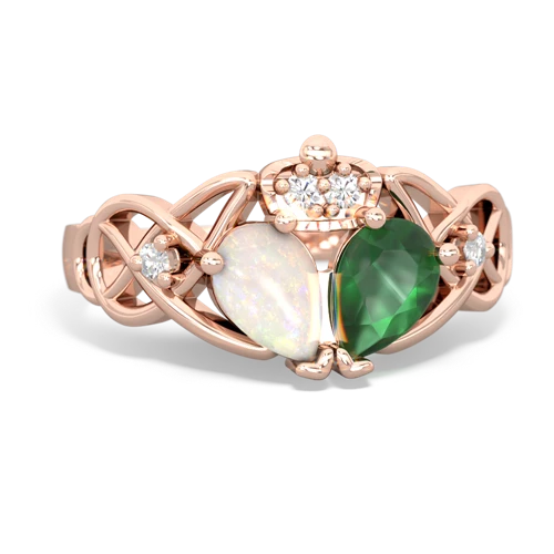 emerald-opal claddagh ring