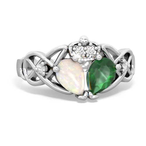 emerald-opal claddagh ring